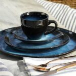 filiżanka kamionkowa granatowa